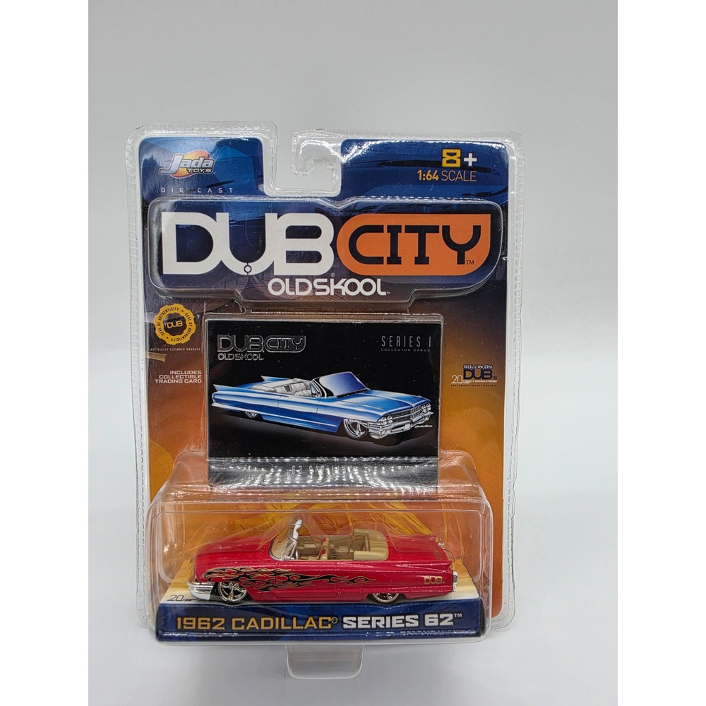 Jada Toys Dub City Old Skool 1962 Cadillac Series 62 Red Flames 1:64 Diecast Car